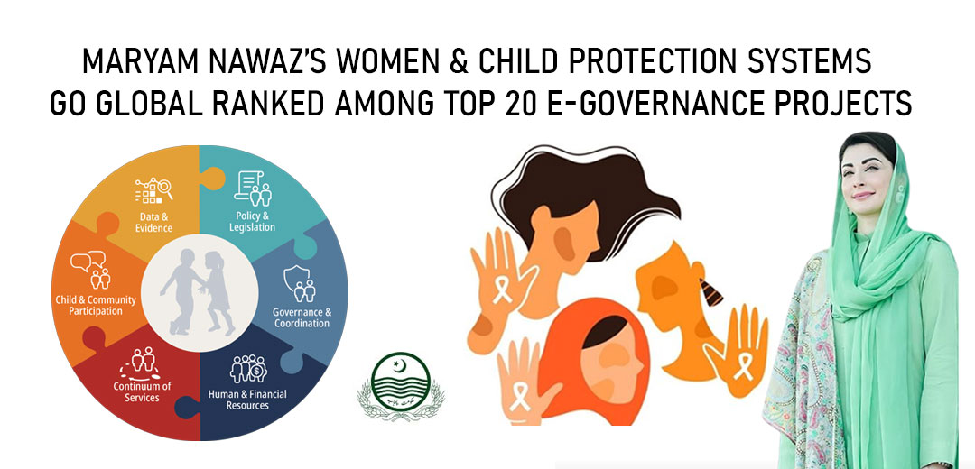 MARYAM NAWAZ’S WOMEN & CHILD PROTECTION SYSTEMS GO GLOBAL RANKED AMONG TOP 20 E-GOVERNANCE PROJECTS
